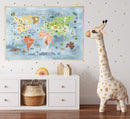 World Map Print - Luster Paper Nursery Wall Art Print