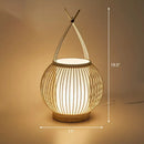Woven bamboo single restaurant nightstand light bedroom lantern