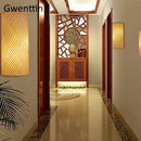 Woven bamboo wall lights sconces for bedroom warm gold glow