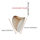 Woven birch wood led pendant lamp dining room art lighting