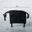 Woven black & white resin sculpture figurine living room sheep decor