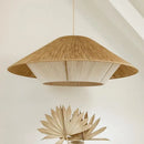 Woven conical handmade hemp rope pendant lamp kitchen light