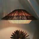Woven conical handmade hemp rope pendant lamp kitchen light