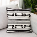 Woven geometric tassels cushion cover yellow & black living room pillow