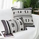Woven geometric tassels cushion cover yellow & black living room pillow