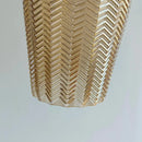 Woven gold glass pendant lights for kitchen and dining room