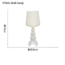 Woven white acrylic kabuki floor lamp for living room