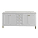 James Martin Chicago 72" Double Bathroom Vanity, Glossy White