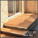 Deck Tile Corner Ramp Edge - for Premium WPC Interlocking Tiles | DECKO (3.1" x 3.1" x 0.8") - (One Piece)