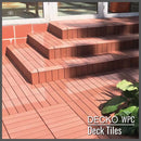 Deck Tile Corner Ramp Edge - for Premium WPC Interlocking Tiles | DECKO (3.1" x 3.1" x 0.8") - (One Piece)
