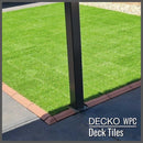 Deck Tile Corner Ramp Edge - for Premium WPC Interlocking Tiles | DECKO (3.1" x 3.1" x 0.8") - (One Piece)
