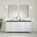 James Martin Chicago 72" Double Bathroom Vanity, Glossy White