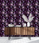 Stylish Violet Flowers Wallpaper Vogue