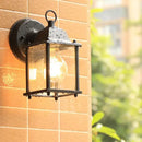 Wrought iron black finish wall lantern outdoor porch light