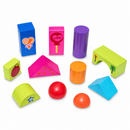 Set of 90 Colorful Wooden Building Blocks Educational Stacking Toy Castle
