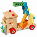 Set of Wooden Truck with Building Tools