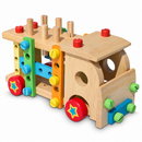 Set of Wooden Truck with Building Tools