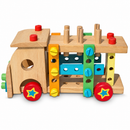 Set of Wooden Truck with Building Tools