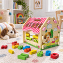 Wooden Counting House with Numbers & Abacus