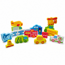 Cars, Ship, Plane, Helicopter and Sign Learning Wooden Blocks Puzzle