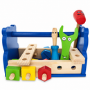 21 Pieces Construction Building Tools in Wooden Toolbox