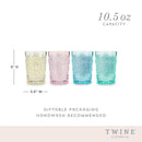 Acrylic Embossed Tumblers, Set of 4