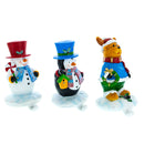 Set of 3 Christmas Stocking Holders - Snowman Penguin Reindeer Mantel Hooks