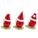 Set of 3 Santa Gnome Stocking Holders - Festive Christmas Mantel Hooks