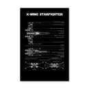 X-Wing Starfighter Blueprint Canvas