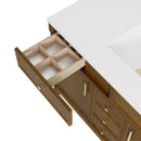 James Martin Bellshire 120" Double Bathroom Vanity, Honey Oak