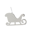 Sleigh Ornament w/White Tassel