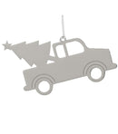 Truck w/Tree Ornament w/White Tassel