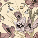 Floral Beige Wallpaper