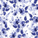 Voguish Dark Blue Floral Wallpaper Vogue