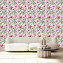 Stylish Pink Flowers Wallpaper Fashionable High-Quality