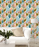 Multicolored Sprigs Wallpaper