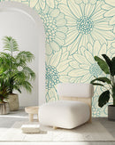 Green Floral Wallpaper
