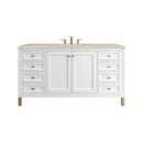 James Martin Chicago 60" Single Bathroom Vanity, Glossy White