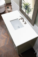James Martin Metropolitan 48" Dual Mount Single Bathroom Vanity, Silver Oak