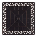 Black Aluminum Fire Table Set with Four Club Chairs