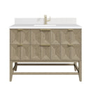 James Martin Emmeline 48" Single Bathroom Vanity, Pebble Oak