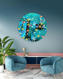 Summer Flowers Printed Mirror Acrylic Circles