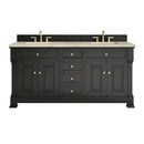 James Martin Brookfield 72" Double Bathroom Vanity, Black Onyx