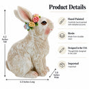 Bunny with Textured Fur Figurine  Elegant Spring & Easter Rabbit Decoration 4.2 Inches