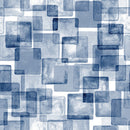 Contemporary Blue Squares Wallpaper Fashionable
