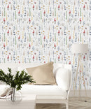 Voguish Watercolor Wildflowers Wallpaper Chic