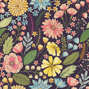 Elegant Flowers on Dark Background Wallpaper Vogue