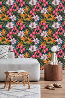 Lilies on Dark Background Wallpaper