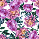 Fashionable Modern Brightly Pink Peonies Wallpaper