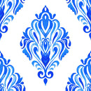 Contemporary Blue Monogram Wallpaper